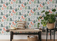 Charming forest animals wallpaper for lively kids’ rooms