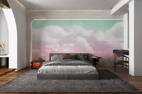 Dreamy pastel sky watercolor wallpaper for walls
