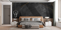 Black marble texture wallpaper mural
