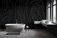 Minimalist black and white abstract wallpaper for walls

