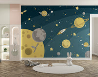 Starry space wallpaper for decor
