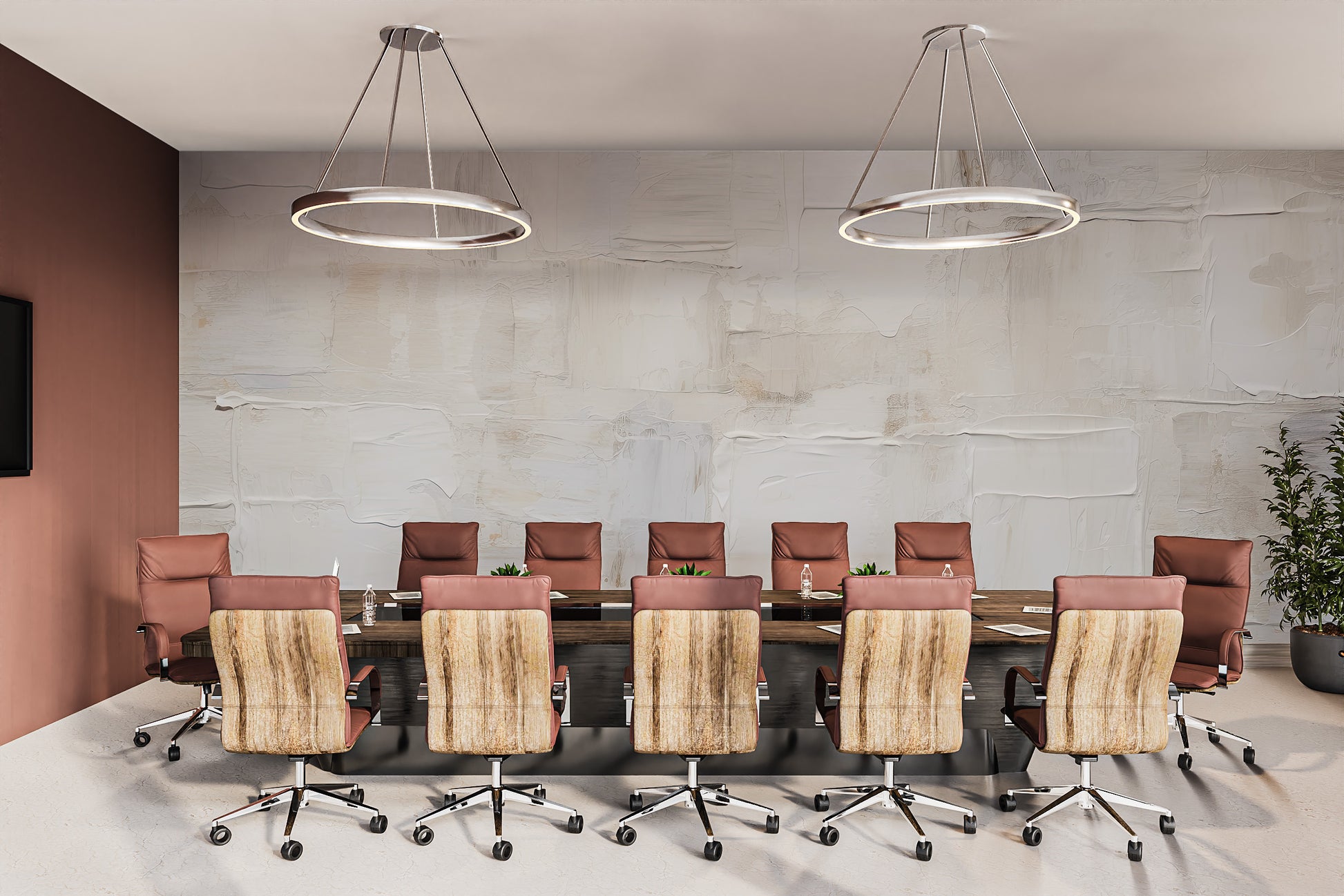 Minimalist textured wallpaper for a soft wall finish
