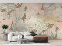 Free-spirited boho motif mural