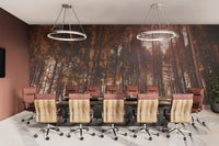 Warm Toned Forest Wall Design
