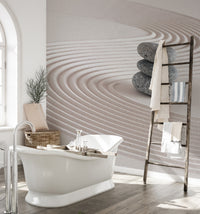 Serene Zen garden wallpaper for interiors
