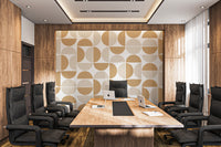 Stylish repeating geometric wallpaper with a retro touch
