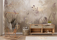 Delicate dragonflies over a lush pond wall mural



