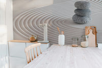 Tranquil Zen garden mural for calm spaces
