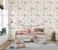 Aviation dreams wallpaper mural for kids.
