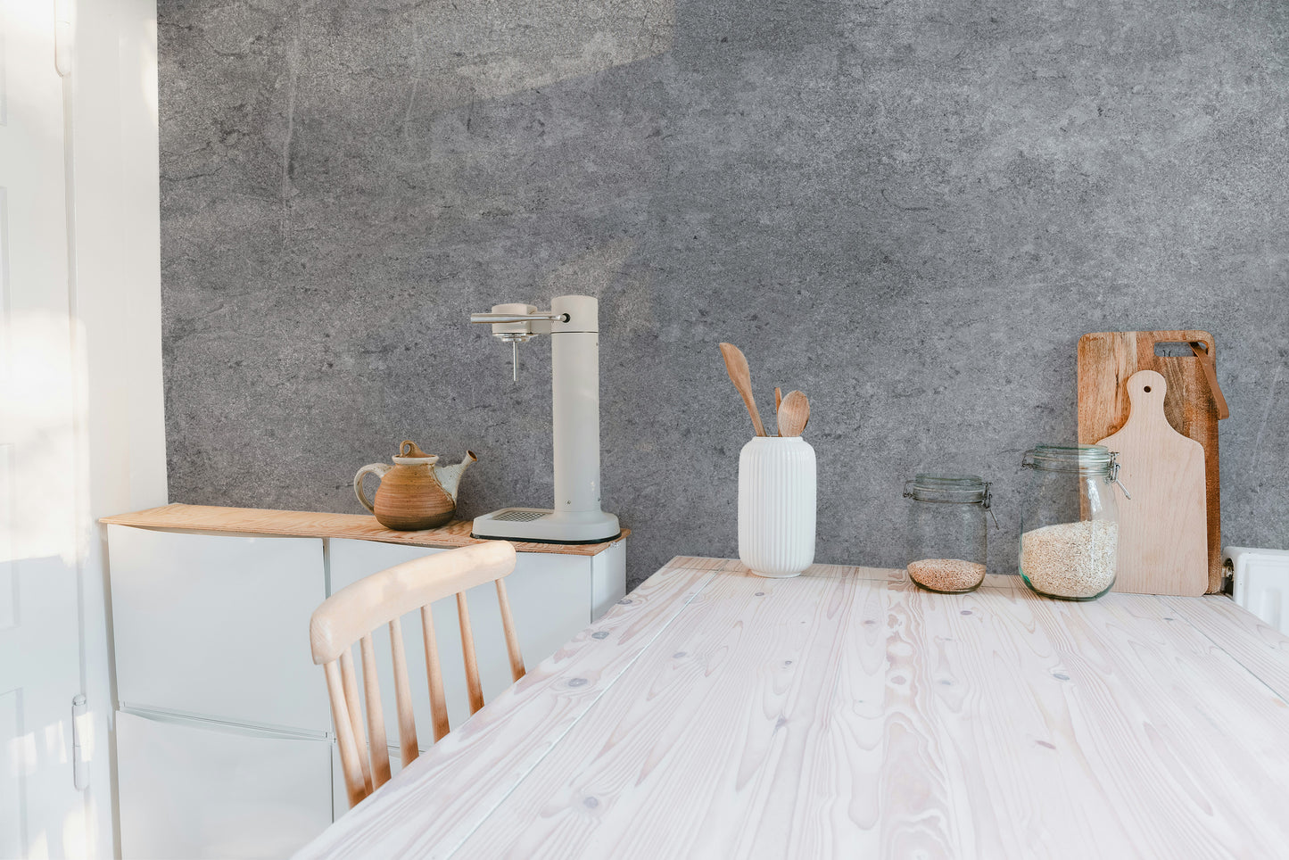 Industrial grey wallpaper for trendy spaces
