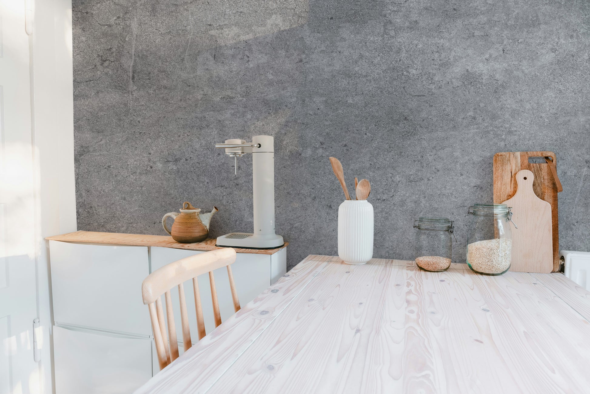 Industrial grey wallpaper for trendy spaces
