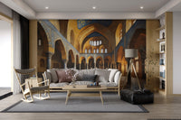 Grand architectural arches wallpaper design
