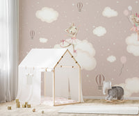 Playful bunny mural for children’s bedrooms
