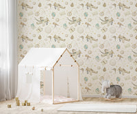 Creative pilot dreams wallpaper mural design.
