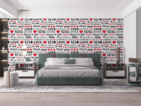 Love expressions wallpaper for cozy spaces
