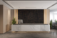 Elegant gold line pattern wallpaper
