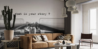 Classic typewriter quote wallpaper mural design
