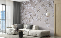 Springtime floral wall mural for home decor
