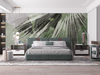 Exotic tropical leaf wall mural for interiors
