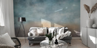 Subtle grey cloud ombre mural for restful room design
