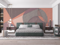 Trendy colorful watercolor mural for walls
