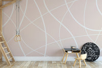 Elegant beige abstract pattern mural for modern walls.
