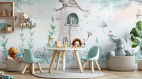 Princess castle design for dreamy wall decor
