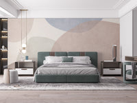Calm geometric mural for modern interiors
