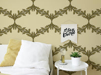 Stylish trellis wallpaper showcasing acanthus motifs
