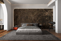 Modern mural featuring luxurious Emperador Dark marble