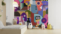 Eclectic modern art wall mural decoration
