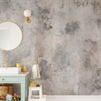 Artistic grey concrete wall mural for minimalist spaces