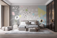 Removable abstract wallpaper mural
