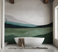 Mountain View with Saturn Wallpaper Mural