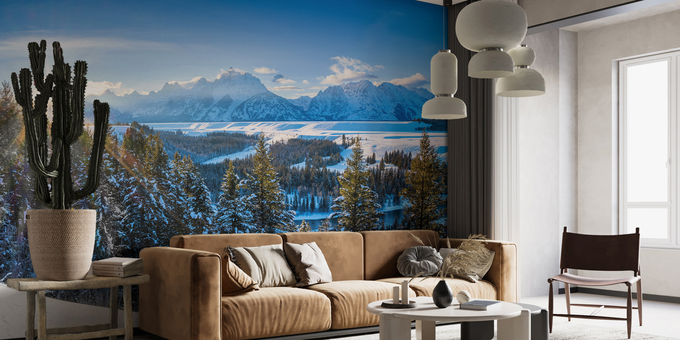 Stunning winter majesty wall mural decor.