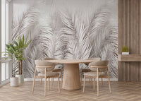 Botanical palm wall mural for tropical vibes.
