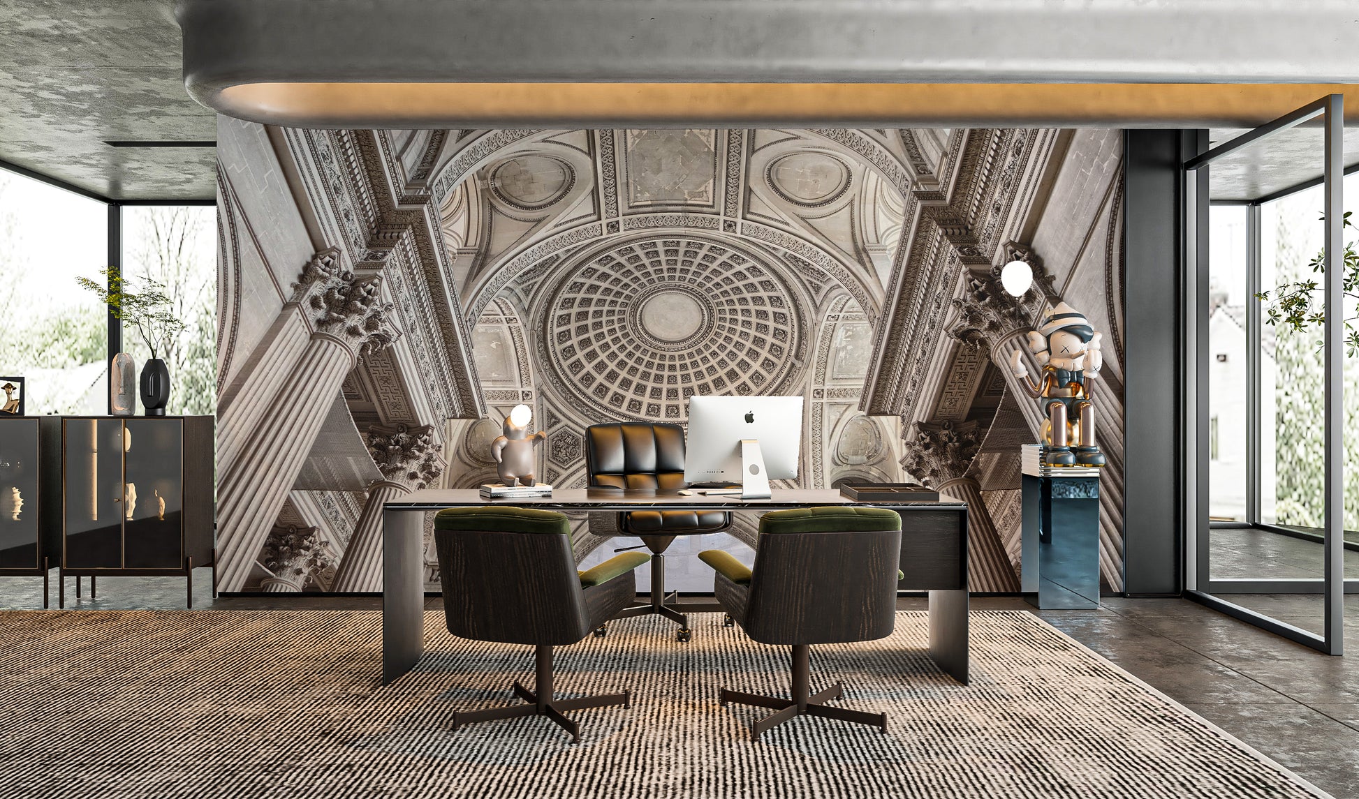 French Pantheon dome wall covering
