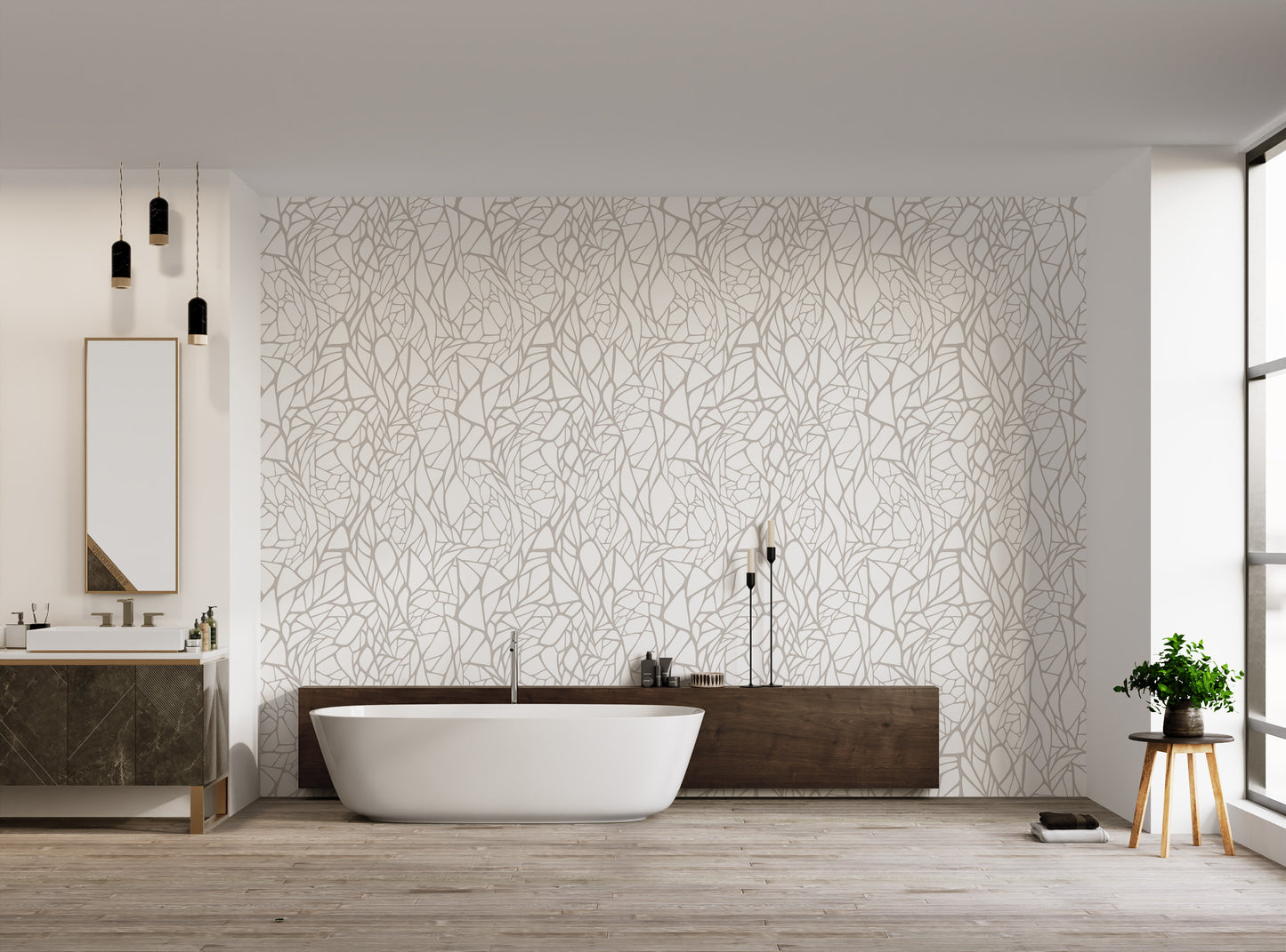 Sophisticated abstract sketch wallpaper




