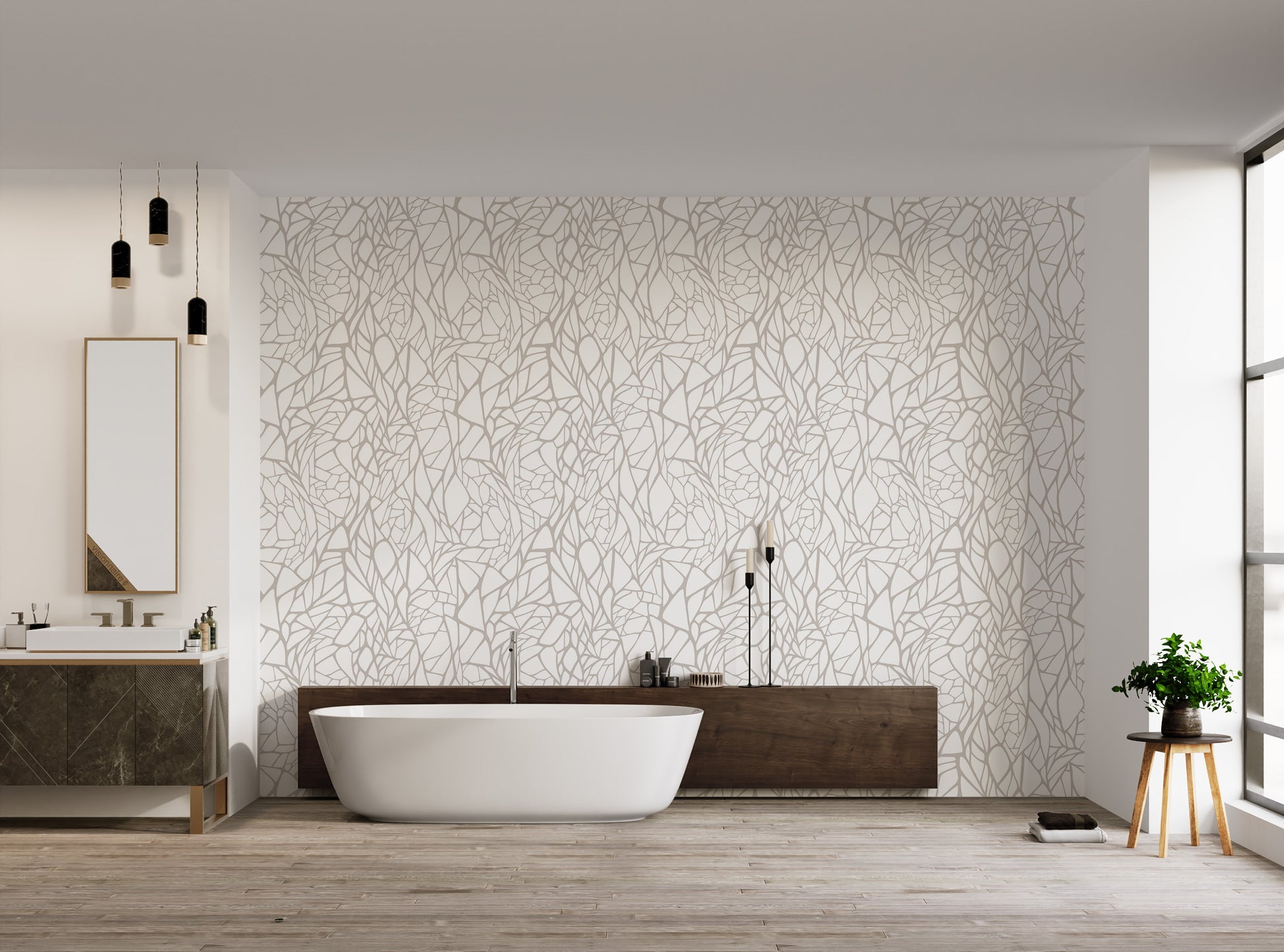 Sophisticated abstract sketch wallpaper




