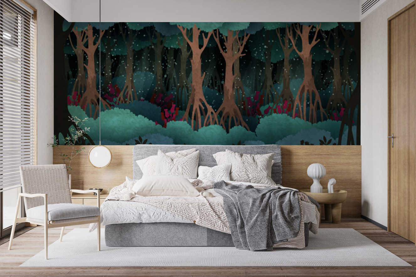 Fairytale forest wallpaper mural beauty