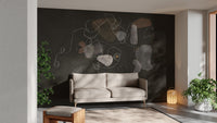 Removable stylish abstract wallpaper for walls