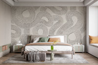 Elegant modern grey Zen mural for serene wall decor