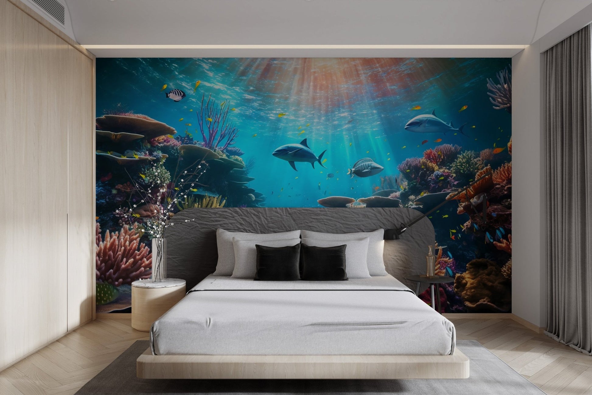 3D Vibrant Underwater Ocean Wallpaper - Wallanza