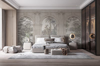 Vintage texture mural with classic structure details