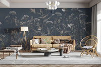 Temporary blooming birds wallpaper for graceful walls