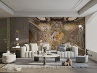 Classic fresco ceiling wallpaper design
