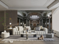 Elegant neoclassical column wallpaper

