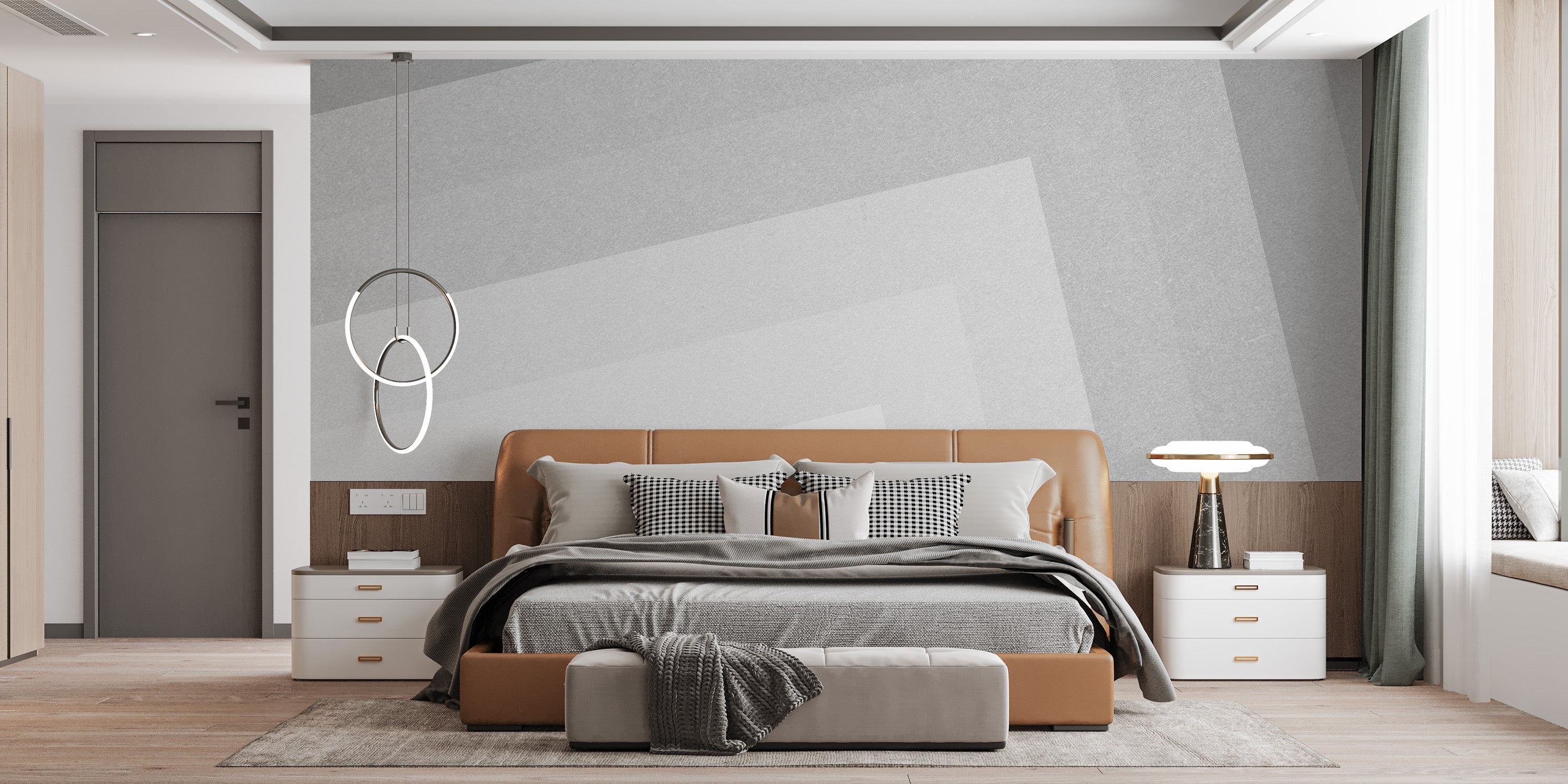 Elegant wall mural with gradient transitions
