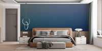 Serene blue green gradient mural for homes

