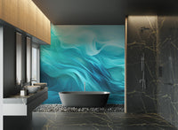 Modern blue design with flowing texture
